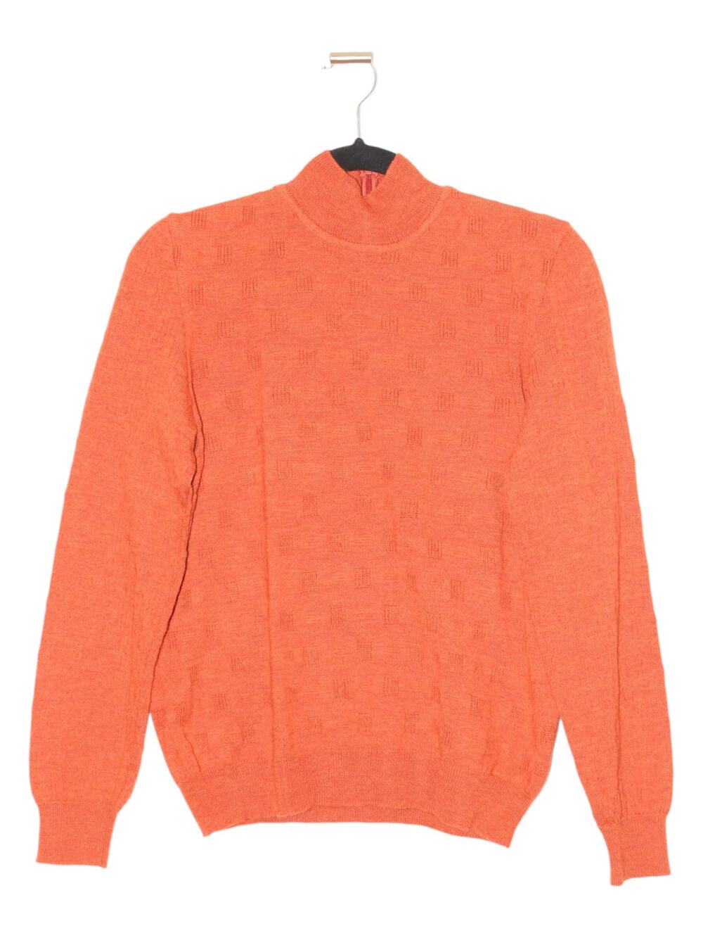 Christian Lacroix Vintage Orange Cowl Neck 100% Wool Sweater Size Large
